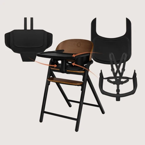 Стул для кормления 3 в 1 Lionelo Celia Black Wood купить в Кишиневе