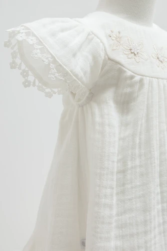 Платье с коротким рукавом Caramell Smile Ivory (6-9М) купить в Кишиневе