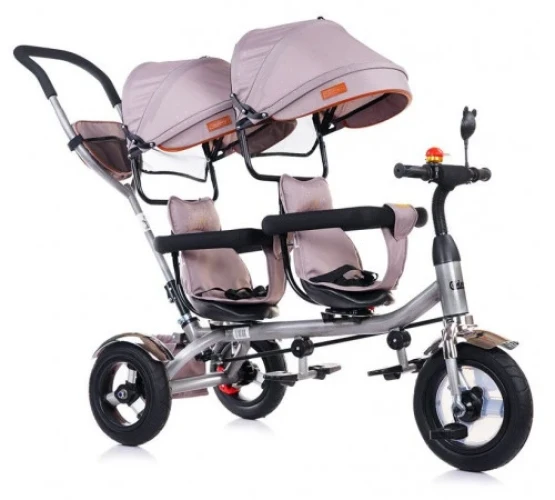 Трехколесный велосипед для близнецов Chipolino 2 Play Humus купить в Кишиневе