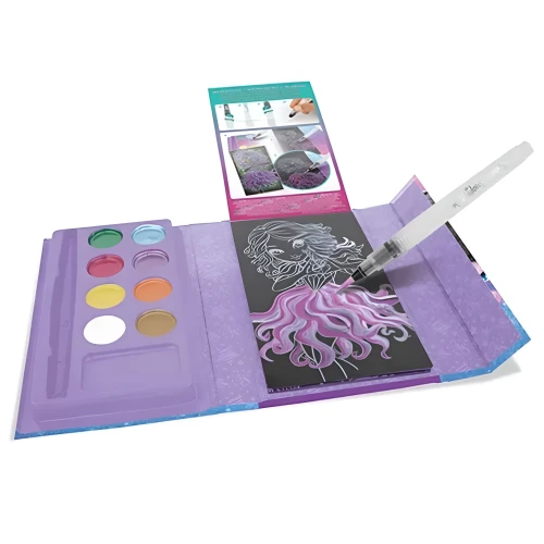 Set pentru pictură Nebulous Stars Acuarela-to-Go cu pagini negre, 8 buc. cumpăra în Chișinau