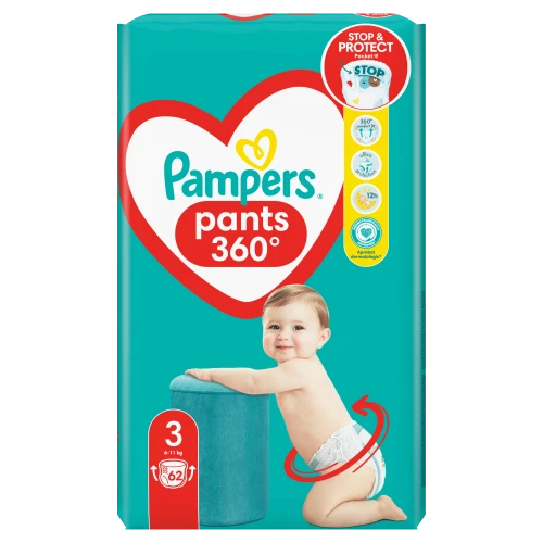 Подгузники-трусики Pampers Pants 3 (6-11 кг), 62 шт. купить в Кишиневе