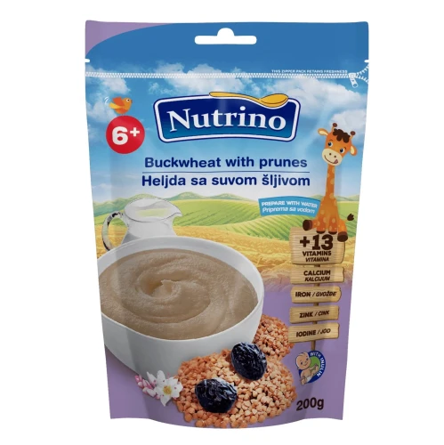 Terci Nutrino din hrisca cu lapte si prune uscate (6 luni+), 200 gr cumpăra în Chișinau