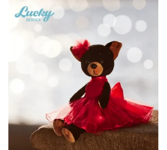 Мягкая игрушка Собачка Orange Toys Lucky Doggy Blacky Carmen, 25 см купить в Кишиневе