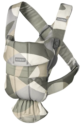 Анатомический рюкзак-кенгуру BabyBjorn Mini Cotton Khaki Green купить в Кишиневе