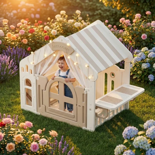 Tarc pentru copii Moni PlayHouse White & Beige cumpăra în Chișinau