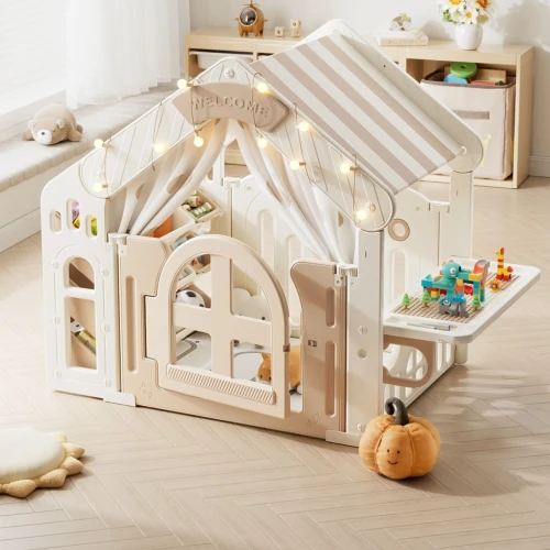 Tarc pentru copii Moni PlayHouse White & Beige cumpăra în Chișinau