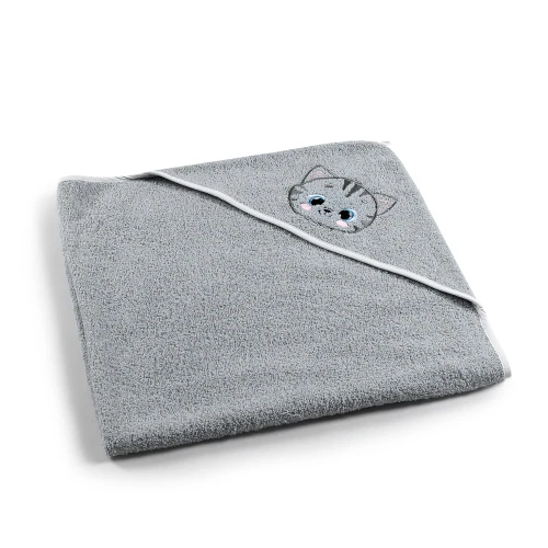 Банное полотенце PernaMea Cat Grey, 90x90 см купить в Кишиневе