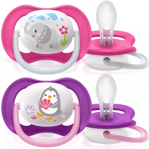 Ортодонтические силиконовые соски Philips Avent Air Animal Pink (6–18 мес.), 2 шт. купить в Кишиневе