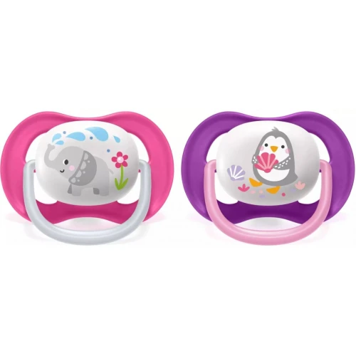 Ортодонтические силиконовые соски Philips Avent Air Animal Pink (6–18 мес.), 2 шт. купить в Кишиневе