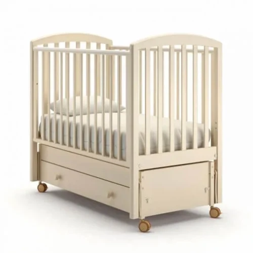 Детская кроватка качалка с ящиком (на колесах) Gandylyan Дени ваниль купить в Кишиневе