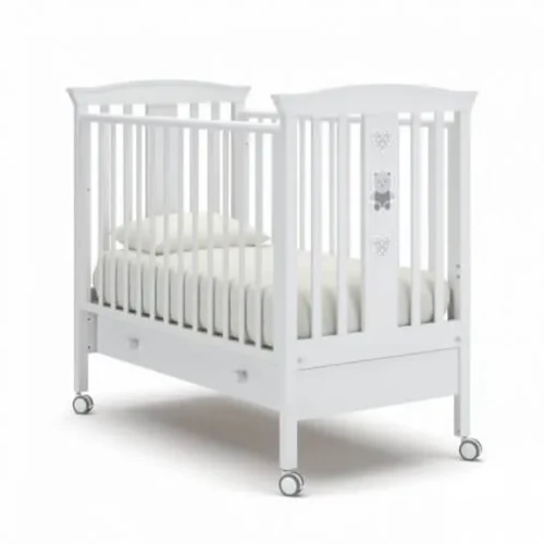 Детская кроватка на колесах с ящиком Тони Gandylyan белая купить в Кишиневе