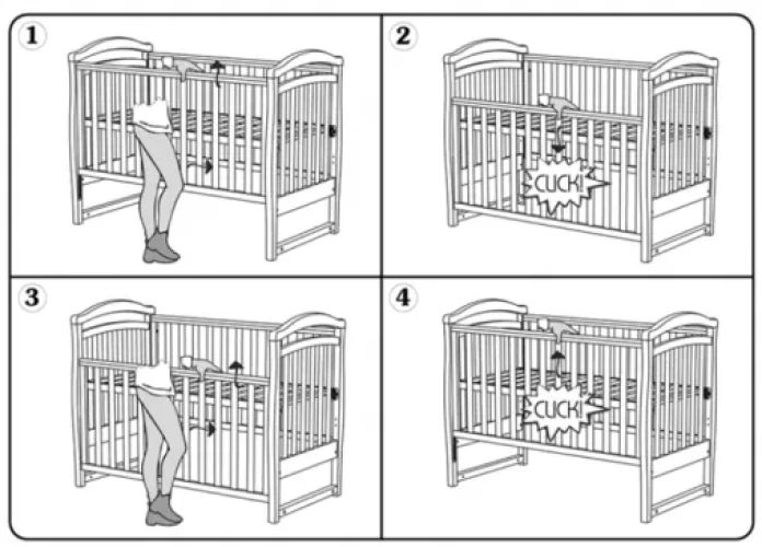 Детская кроватка  Veres ЛД18 белый купить в Кишиневе