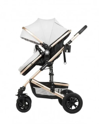 Коляска 3 в 1 трансформер KikkaBoo Amaia Light Grey купить в Кишиневе