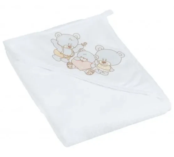 Prosop de baie Tega Baby Ursulet Alb, 80x80 cm cumpăra în Chișinau