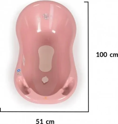 Cădiță Moni Bear Pink cu scurgere, 100 cm cumpăra în Chișinau
