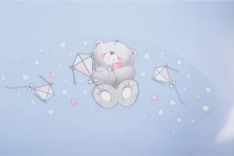 Cădiță Moni Bear Blue cu scurgere, 100 cm cumpăra în Chișinau