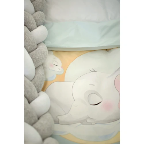 Lenjerie de patut Veres Elephant Light Blue (6 piese), 120x60 cm cumpăra în Chișinau