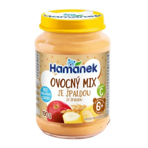 Piure Hamanek Fructe și cereale spelt (6 luni+), 190 g   cumpăra în Chișinau