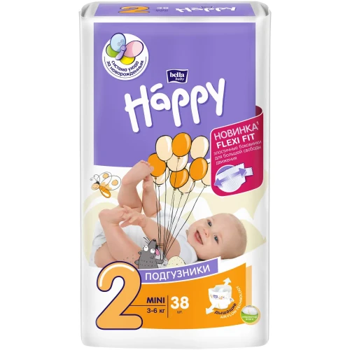 Подгузники Bella Baby Happy Mini 2 (3-6 кг), 38 шт. купить в Кишиневе
