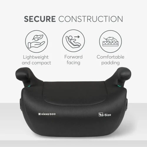 Inaltator auto-buster 125-150 cm (i-Size) Isofix KikkaBoo i-Tip 2 Black cumpăra în Chișinau