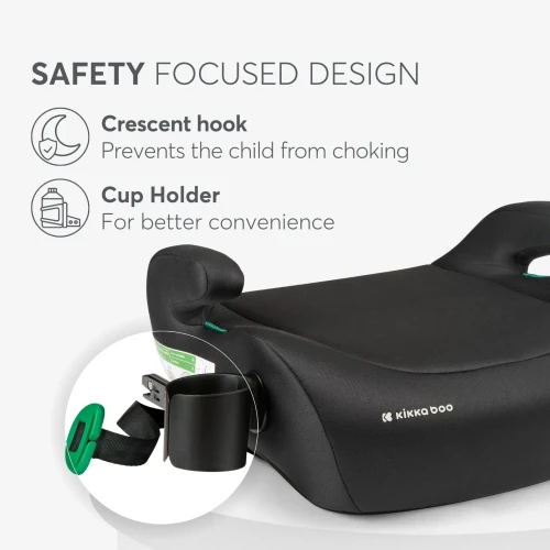Inaltator auto-buster 125-150 cm (i-Size) Isofix KikkaBoo i-Tip 2 Black cumpăra în Chișinau