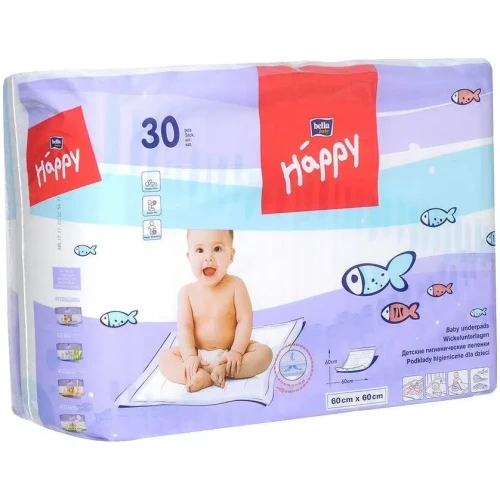 Пеленки одноразовые Bella Baby Happy (60x60 см), 30 шт купить в Кишиневе