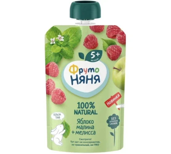 Piure ФрутоНяня măr-zmeură-melisă (5+ luni), 90 g cumpăra în Chișinau