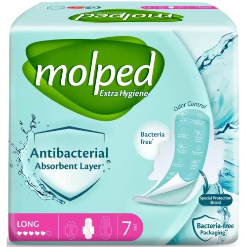 Прокладки Molped Antibacterial Long, 7 шт. купить в Кишиневе