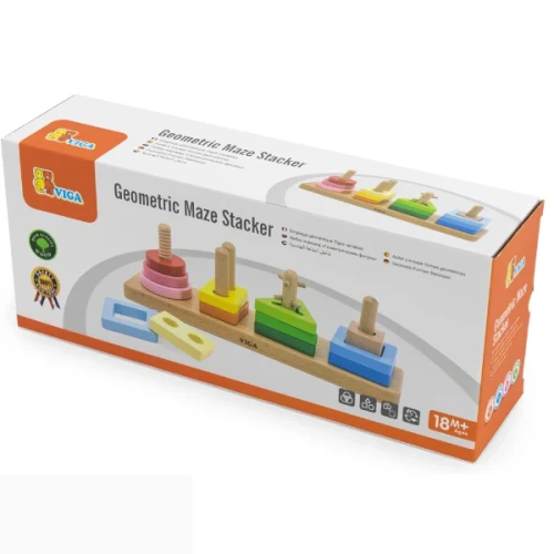 Игрушка для сортировки Viga Geometric Maze Stacker купить в Кишиневе