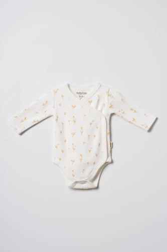 Боди с длинным рукавом BabyCosy Orange & Ivory, 2 шт. (3-6М) купить в Кишиневе