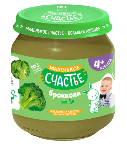 Пюре Маленькое Счастье из брокколи (4 месяца+), 80 г купить в Кишиневе
