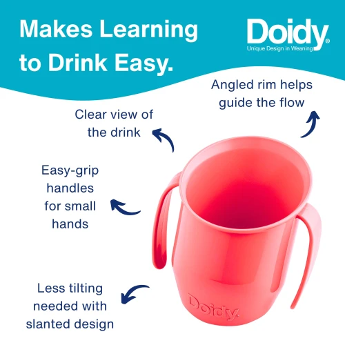 Cană înclinată Caretero Doidy Red, 200 ml cumpăra în Chișinau