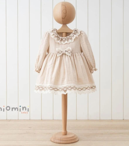 Rochiță cu mânecă lungă Mymio Muslin Beige (6-9L) cumpăra în Chișinau