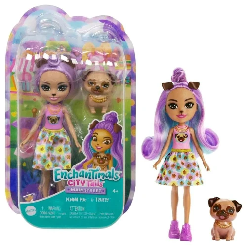 Кукла Enchantimals City Tails Penna Pug and Trusty купить в Кишиневе