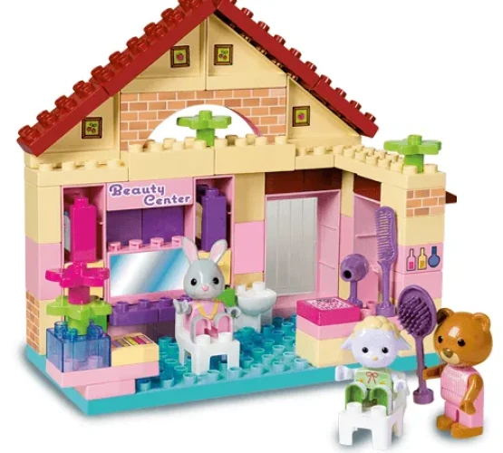 Set construcție Androni Giocattoli Salon de frumusețe, 80 elemente cumpăra în Chișinau