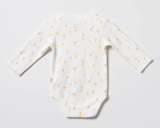 Body cu mânecă lungă BabyCosy Ivory & Orange, 2 buc. (1-3L) cumpăra în Chișinau