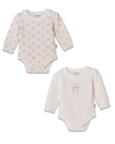 Боди с длинным рукавом BabyCosy Girl Ecru & Ivory, 2 шт. (9-12М) купить в Кишиневе