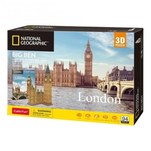 Puzzle 3D Cubic Fun Big Ben, 94 elemente cumpăra în Chișinau