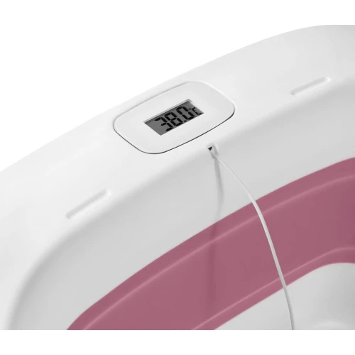 Cadita pliabila cu termometru Lionelo BabyBubble Pink Magnolia, 85 cm cumpăra în Chișinau