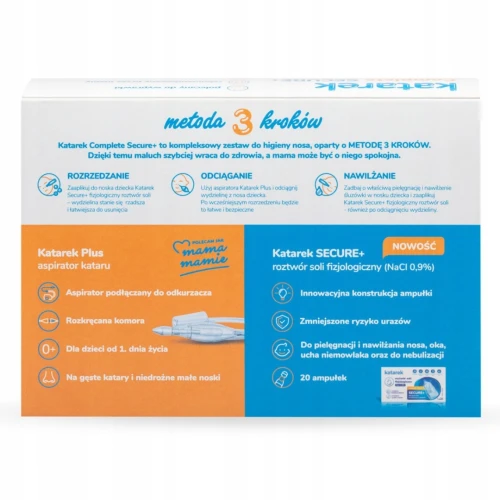 Aspirator nazal manual Katarek Complete Secure+ cu soluție salină fiziologică cumpăra în Chișinau