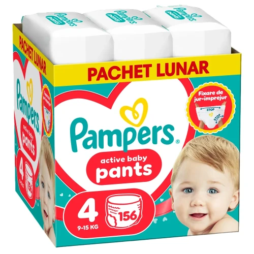 Подгузники-трусики Pampers Pants BOX №4 (9-15 кг), 156 шт. купить в Кишиневе