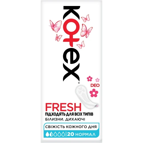 Прокладки Kotex Deo Normal Liners flat, 20 шт. купить в Кишиневе