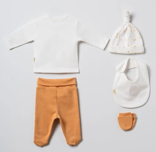 Комплект из 5 штук BabyCosy Ivory & Orange (0М) купить в Кишиневе