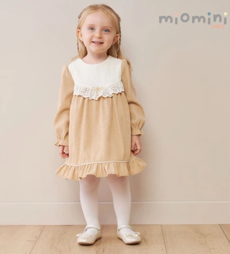 Rochiță cu mânecă lungă Mymio Velur Beige (9-12L) cumpăra în Chișinau