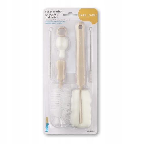 Set perii pentru spălarea biberoanelor BabyOno Beige cumpăra în Chișinau