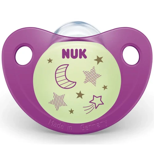 Пустышка ортодонтическая из силикона NUK Day&Night в асс. 0-6 мес купить в Кишиневе