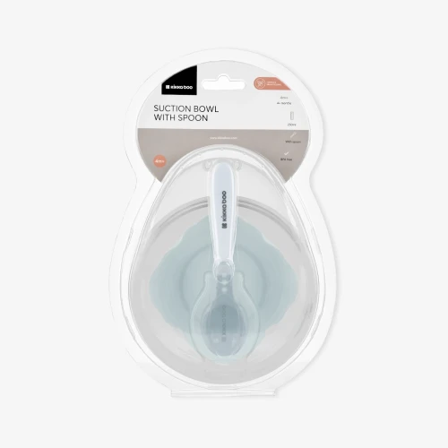 Bol cu ventuză și lingură Kikkaboo Blue, 250 ml cumpăra în Chișinau