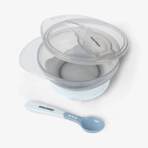 Bol cu ventuză și lingură Kikkaboo Blue, 250 ml cumpăra în Chișinau