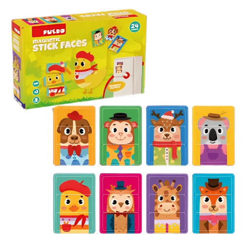 Развивающий пазл Puedo Magnetic Stick Faces, 24 элементов купить в Кишиневе