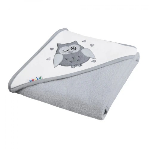 Prosop de baie Akuku Owl Grey, 100x100 cm cumpăra în Chișinau